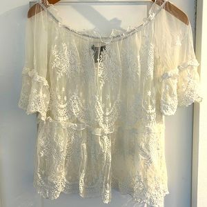 Lace boho blouse